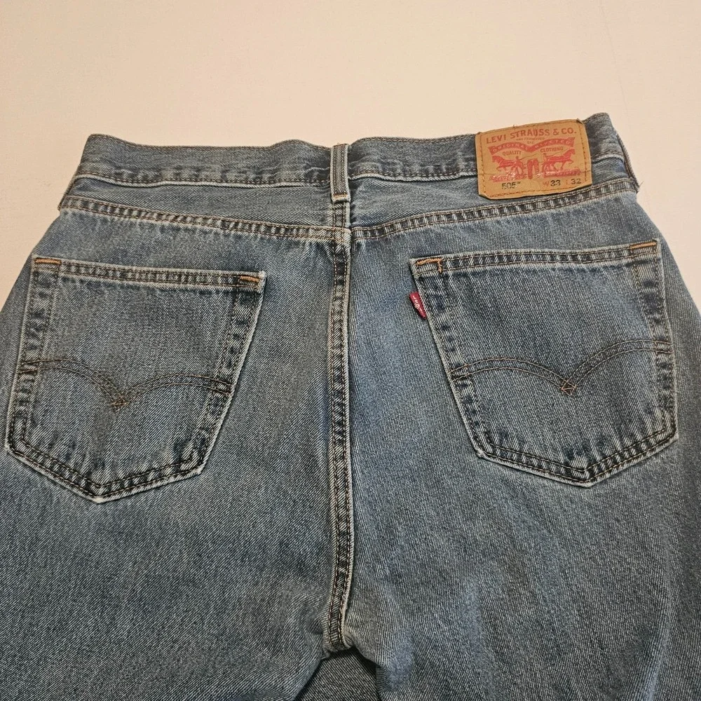 Levi's 505 Men's  Blue Regular Fit Straight Leg Jeans Size 33 x32‎